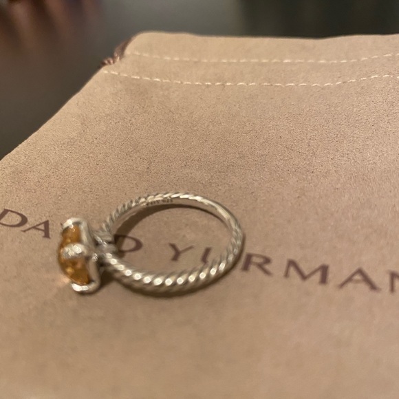 David Yurman 8mm Chatelaine ring size 7 with pink morganite - Picture 3 of 5